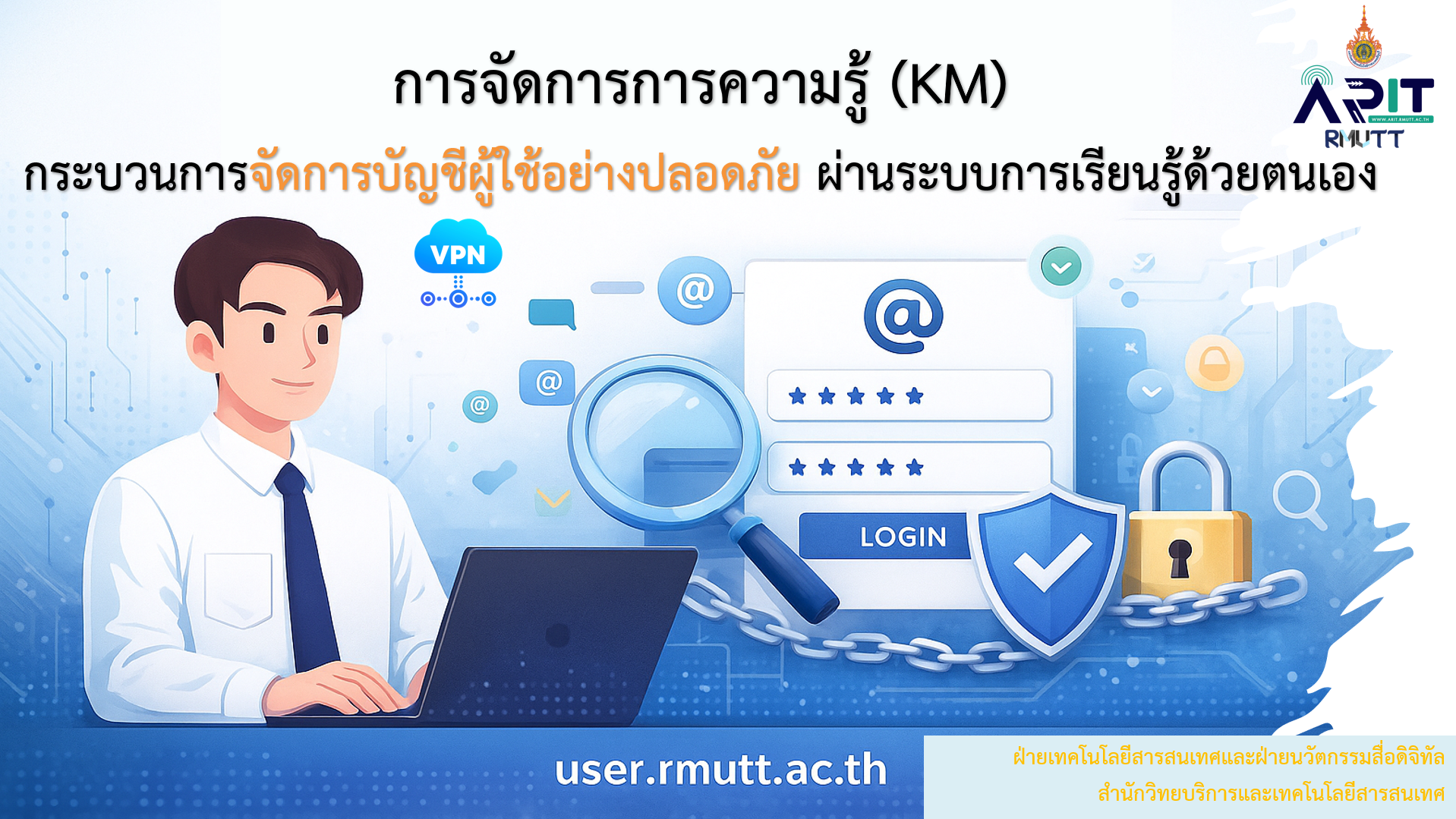 กระบวนการจัดการบัญชีผู้ใช้อย่างปลอดภัยผ่านระบบการเรียนรู้ด้วยตนเอง